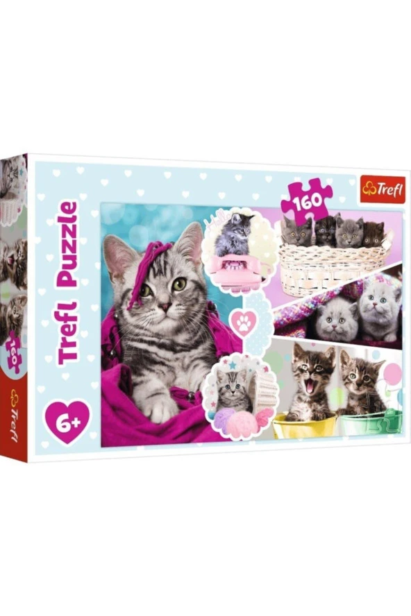 Trefl Çoçuk Puzzle Lovely Kittens 160 Parça Puzzle