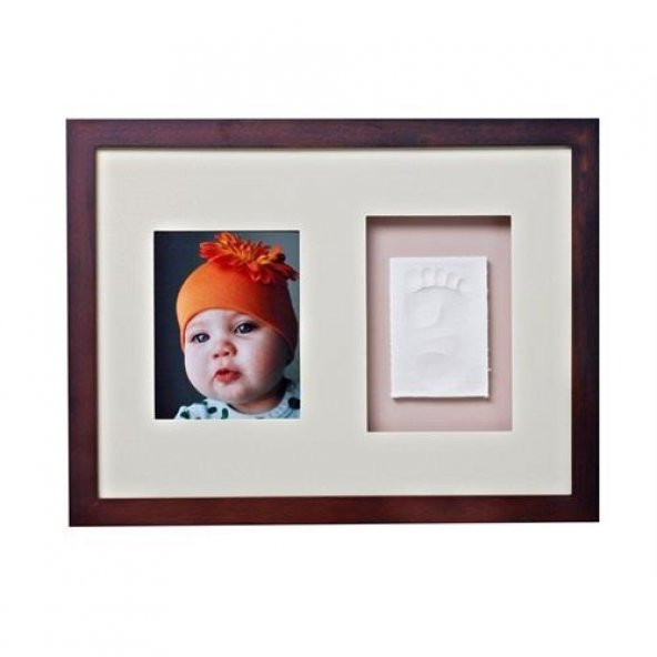 Baby Memory Prints El ve Ayak İzi Duvar Çerçevesi Ceviz - 3