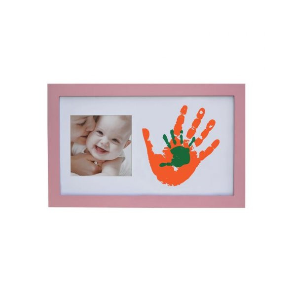 Baby Memory Prints Paint Wall Family Frame Pembe