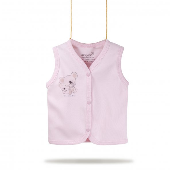 Bibaby Bi Organik Basic Yelek 61343 Pembe - 2