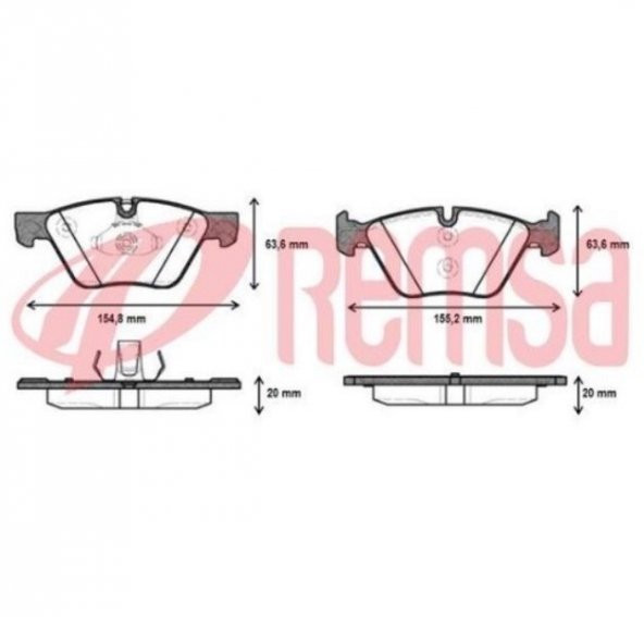 ON FREN BALATASI BMW F10 F11 330mm DISK ICIN OEM 34116775310