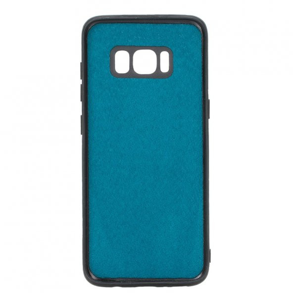 Samsung Galaxy S8 Uyumlu Deri Arka Kapak FL20 Mavi