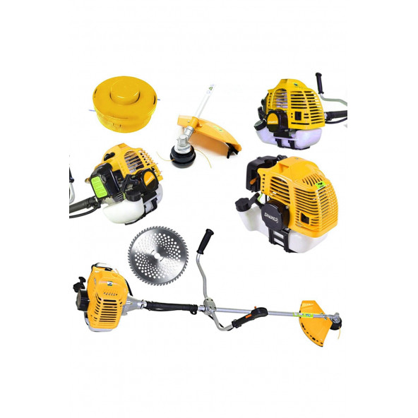 Snaiker Alman H22 6 Hp Yan Tipi Benzinli Motorlu Ot Çalı Tırpanı Çim Biçme Makinesi Tırpan