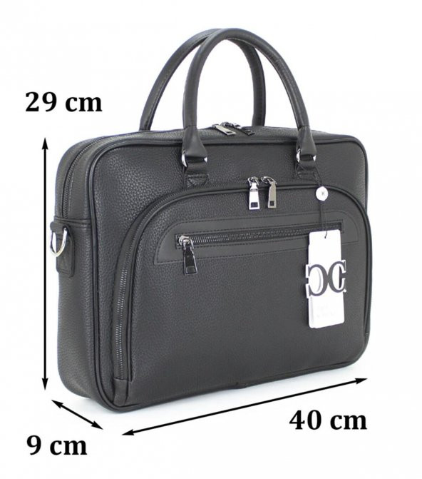 Unisex 15.6'' Deri Evrak El ve Omuz Çantası