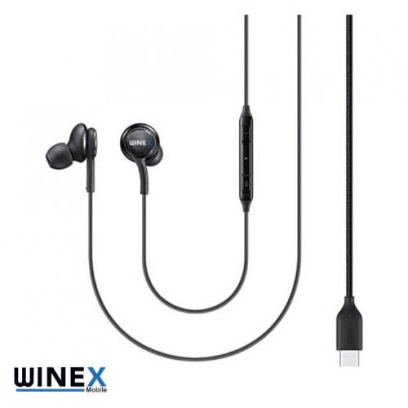 Winex AKG Type-C Mikrofonlu Kablolu Kulaklık Siyah - 3