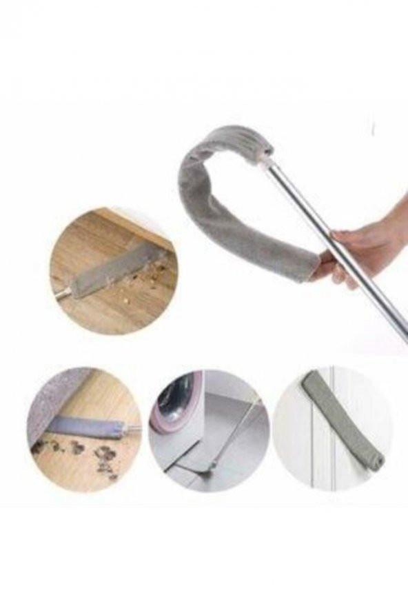 Portatif Toz Temizleyici Uzun Saplı Temizleme Paspası Ev Yatak Odası Kanepe Altı Temizleme Araçları - Resim 3