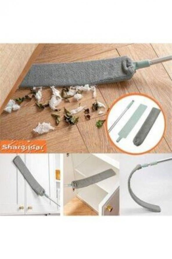 Portatif Toz Temizleyici Uzun Saplı Temizleme Paspası Ev Yatak Odası Kanepe Altı Temizleme Araçları - Resim 4