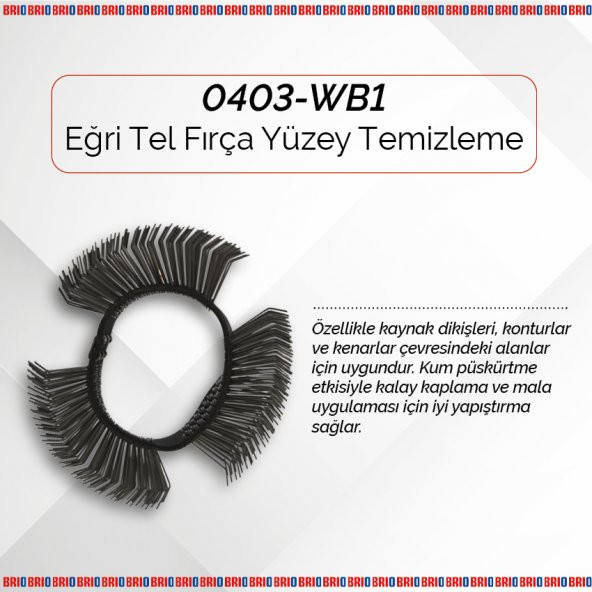 Brio Tel Fırça Yüzey Temizleme Eğri 23 Mm - 2