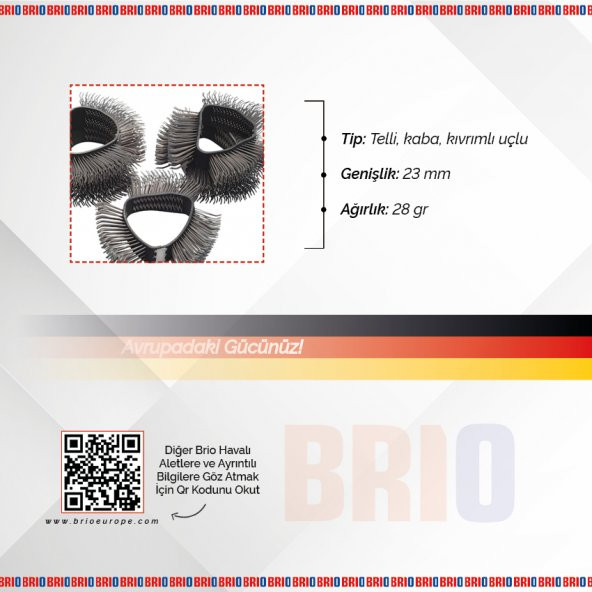 Brio Tel Fırça Yüzey Temizleme Eğri 23 Mm - 4