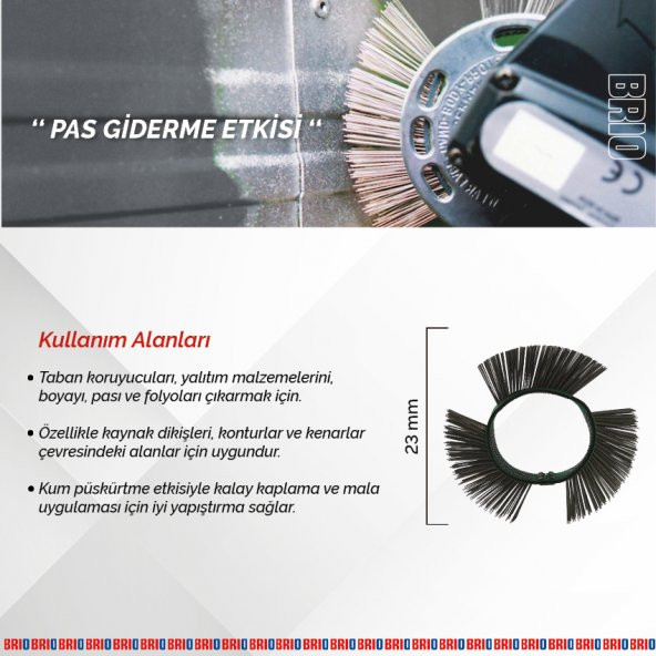 Brio Tel Fırça Yüzey Temizleme Düz 23 Mm - 3