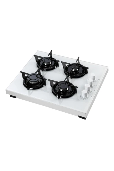 LUXELL 40TSHDF SET ÜSTÜ BEYAZ (LPG )TÜP BAĞLANTILI CAM OCAK - 2