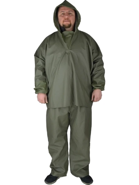 HAKİ RENKLİ BALIKÇI TAKIM - KALIN PVC - Resim 4