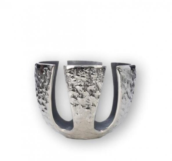 Vitale Sparta Küçük Mumluk Silver 21X15CM AK.JA0031