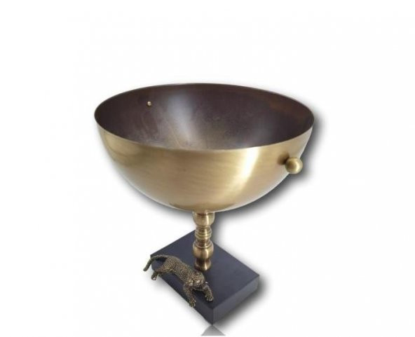 Crearthome Dekoratif Aksesuar Metal Kaplanlı Saksı Eskitme  SZR-C29E - 3