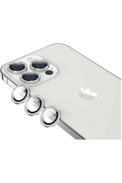 Logis Apple İphone 11 Pro Taşlı Kamera Lens Koruma Camı 3lü - 4