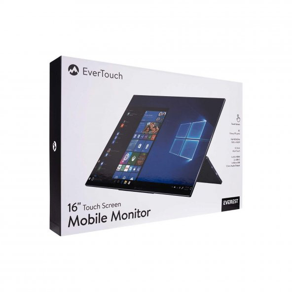 Everest Evertouch M-16 16" 60Hz Hdmı+2Xusb-C+Usb Fullhd Ips Touch Monitör - 7