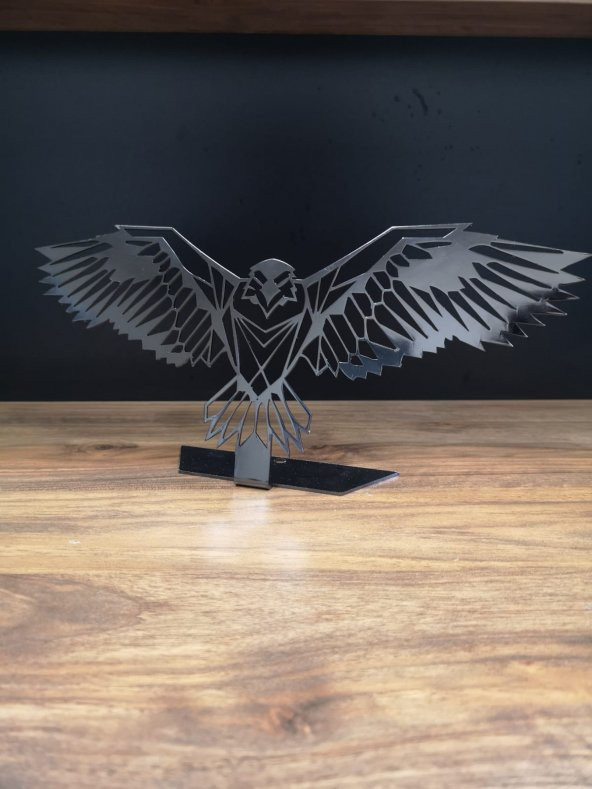 Büyük Kartal Kanatları Lazer Kesim Masaüstü Dekor Kaplamalı - 3