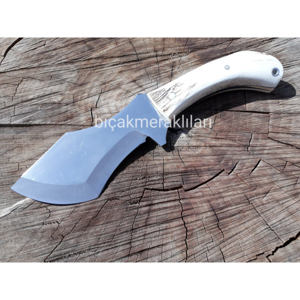 El İşçiliği Av Bıçağı 25cm 4mm Çelik Geyik Boynuzu Sap - 2