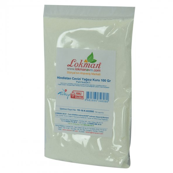 LokmanAVM Hindistan Cevizi Yağsız Kuru 100 Gr Paket - 4