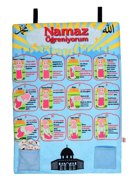 NAMAZ KILMAYI ÖĞRENİYORUM PANOSU (CIRTCIRTLI) - 2