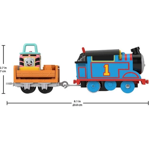 Orjinal Fisher Price Thomas ve Arkadaşları Carly ve Sandy Pilli Motorlu Oyun Seti Thomas HDY58 - 3