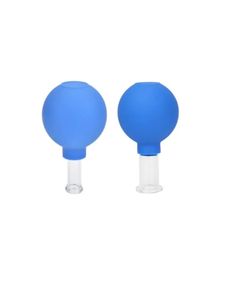 Silikon Vakumlu Cam Masaj Kupası, Yüz Bölgesi Için 2'li Set