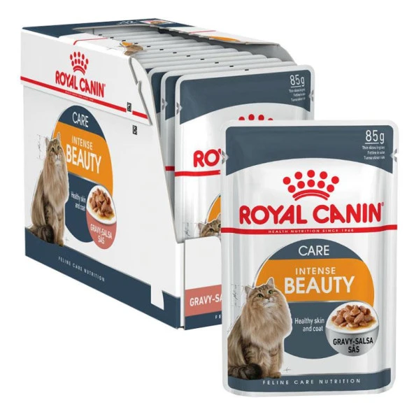 Royal Canin İntense Beauty Gravy Soslu Kedi Konservesi 85 Gr 12 ADET