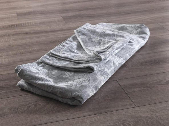 Çeyiz Diyarı Çınar Jakarlı Yatak Örtüsü Silver - Resim 2