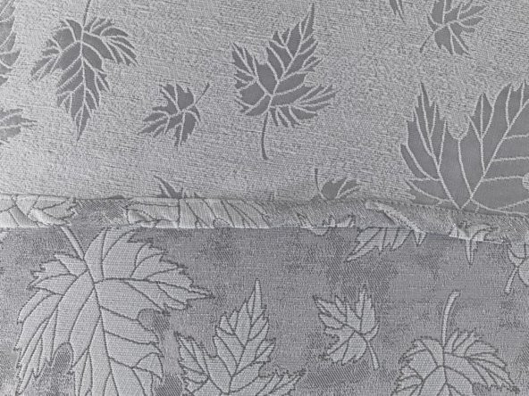 Çeyiz Diyarı Çınar Jakarlı Yatak Örtüsü Silver - Resim 3