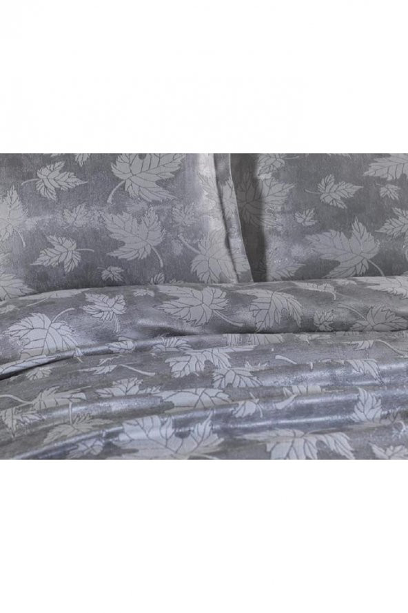 Çeyiz Diyarı Çınar Jakarlı Yatak Örtüsü Silver - Resim 10