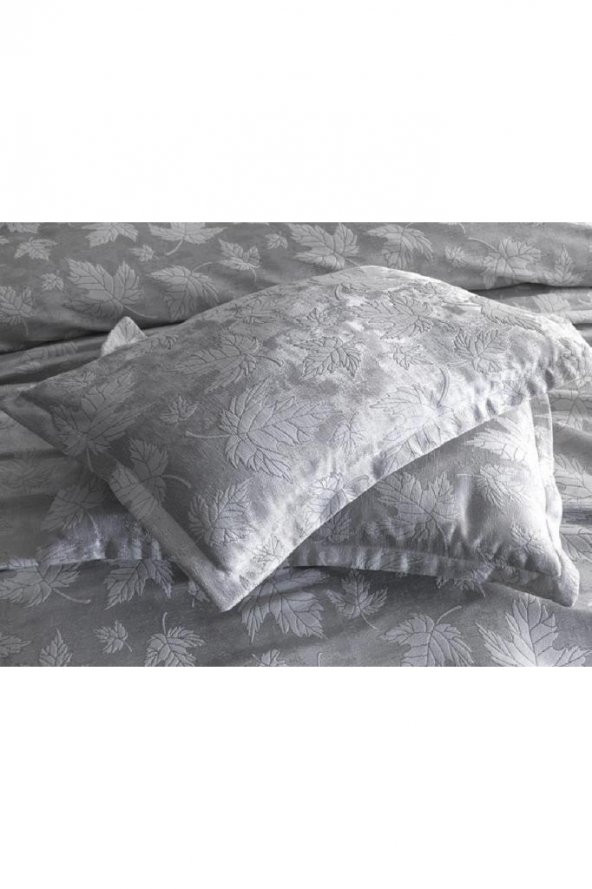 Çeyiz Diyarı Çınar Jakarlı Yatak Örtüsü Silver - Resim 11