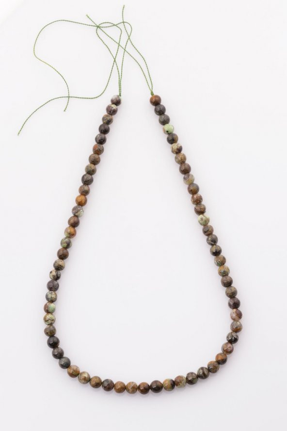 Green Opal Doğal Taş Dizi 6 mm Küre Kesim - Resim 2