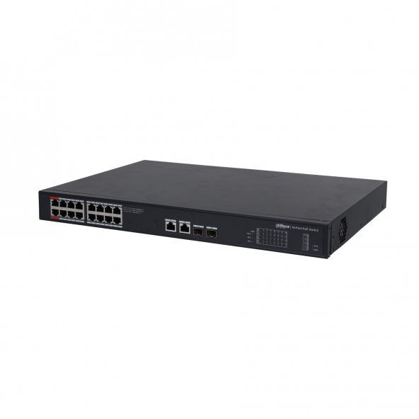 Dahua PFS3220-16GT-240 16 Port Gigabit PoE + 2 Port Gigabit Uplink + 2 Port Gİgabİt SFP 240W Switch