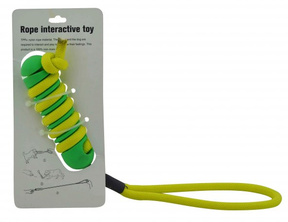 İpli Güçlü Interactive Köpek Oyuncağı TPR+ Nylon 100 Non-Toxic - 2