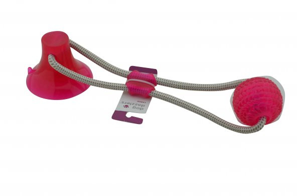 Vantuzlu Top Pembe Köpek Oyuncağı - 3