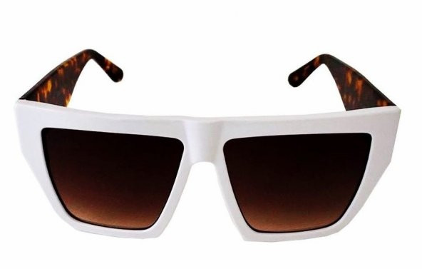 Sol.K Comcarrox-k Bayan Beyaz Güneş Gözlüğü Büyük Lensli uv400 cr-39 lens - 2