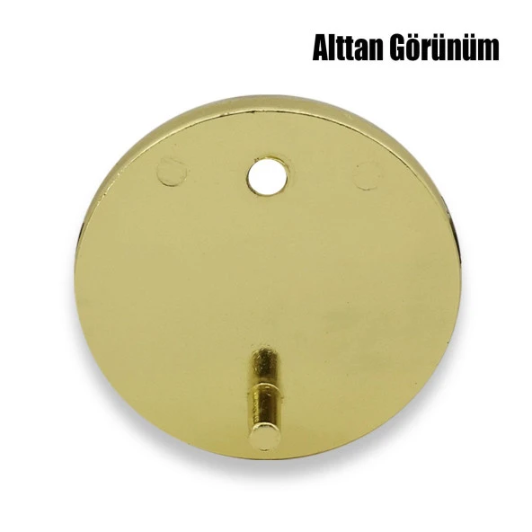 Yarımay Kapı Stoperi Tamponu Vidalı Metal Kapı Stopu Durdurucu Tutucu Gold Altın - Resim 4