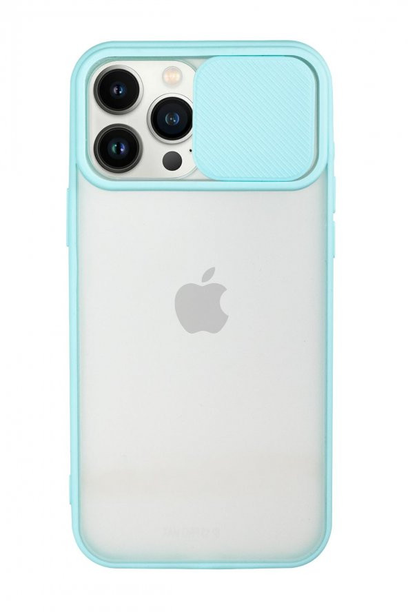 iPhone 13 Pro Max Uyumlu Kamera Koruma Slider Kapaklı Telefon Kılıfı