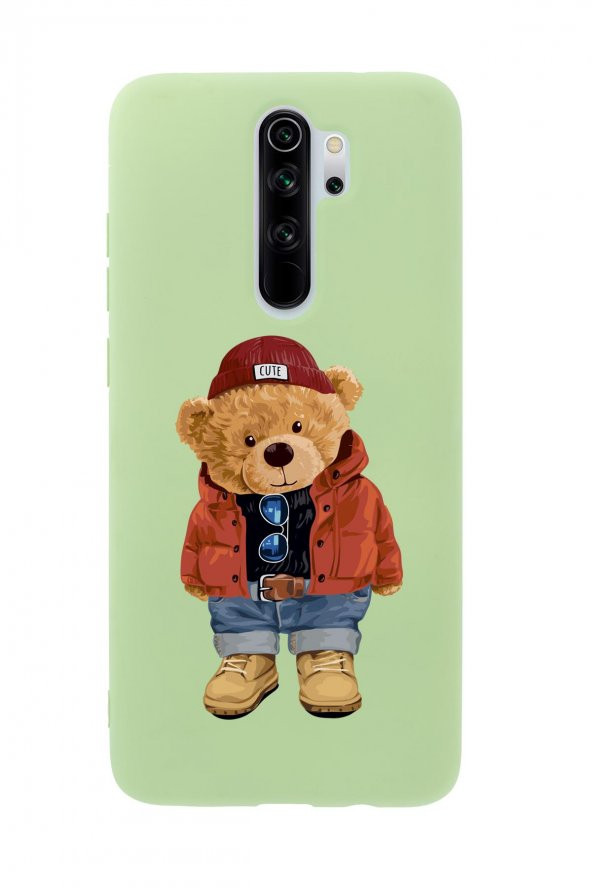 Xiaomi Redmi Note 8 Pro Teddy Bear Premium Silikonlu Telefon Kılıfı