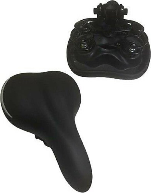 Bisiklet Açık Yaylı Siyah Yumuşak Konforlu Sele - 3