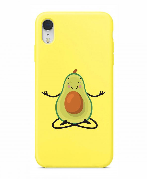 Avokado Tasarımlı iPhone Xr Telefon Kılıfı