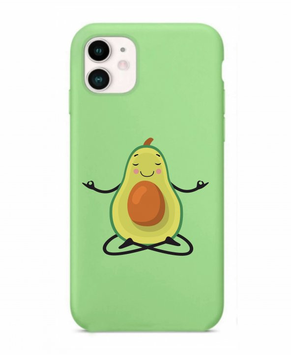 Avokado Tasarımlı iPhone 11 Telefon Kılıfı