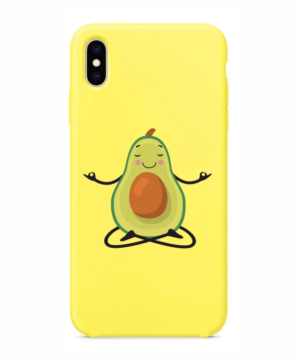 Avokado Tasarımlı iPhone X Telefon Kılıfı