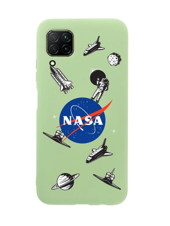 Huawei P40 Lite NASA Desenli Premium Silikonlu Telefon Kılıfı - 6