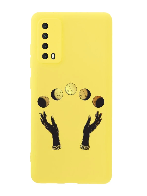 Huawei Psmart 2021 Ay Evreleri Desenli Premium Silikonlu Telefon Kılıfı - 2