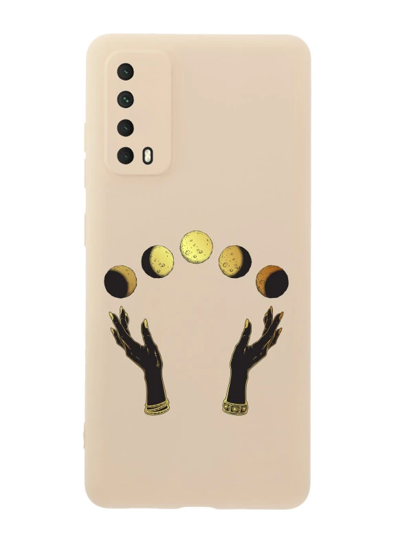 Huawei Psmart 2021 Ay Evreleri Desenli Premium Silikonlu Telefon Kılıfı - 3