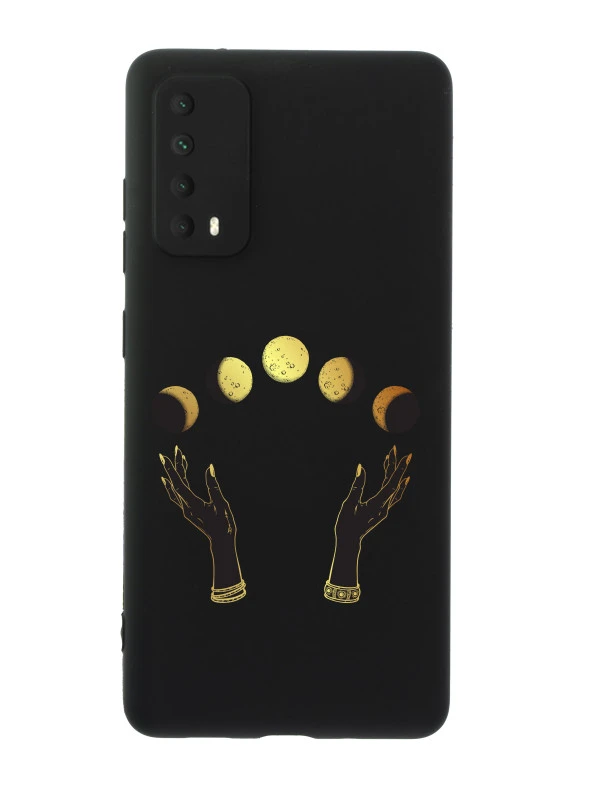 Huawei Psmart 2021 Ay Evreleri Desenli Premium Silikonlu Telefon Kılıfı - 4