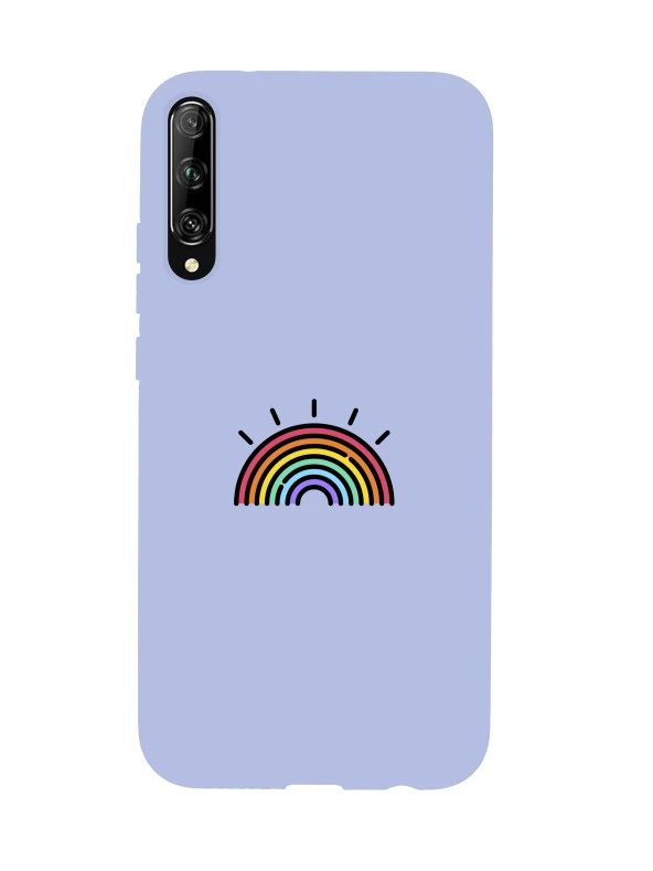 Huawei Psmart Pro Gökkuşağı Desenli Premium Silikonlu Telefon Kılıfı - 3