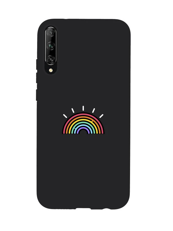 Huawei Psmart Pro Gökkuşağı Desenli Premium Silikonlu Telefon Kılıfı - 4