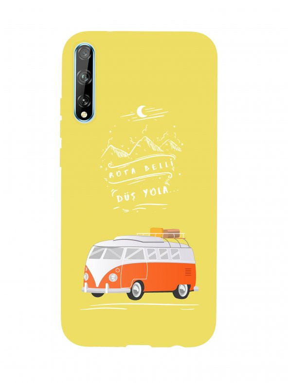 Huawei Psmart S Rota Belli Premium Silikonlu Telefon Kılıfı